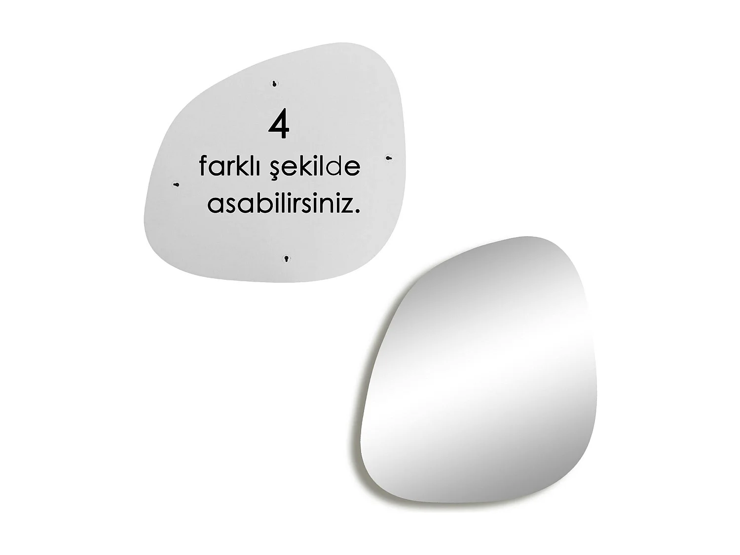 Miroir salle de bains organique 75 cm - style scandinave CODY