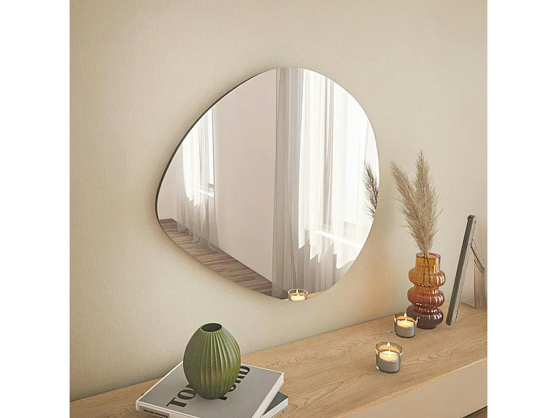 Miroir d'entrée organique 60 cm - lignes naturelles CODY