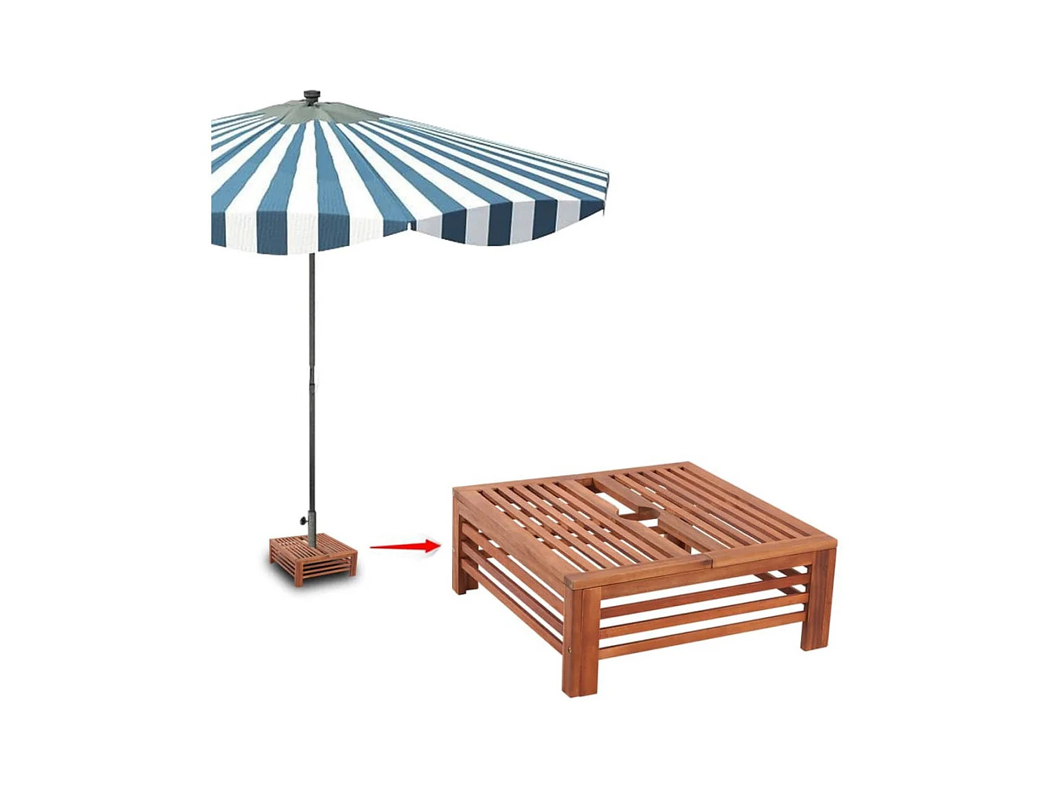 Garden Furniture -  Parasolvoetbedekking hout