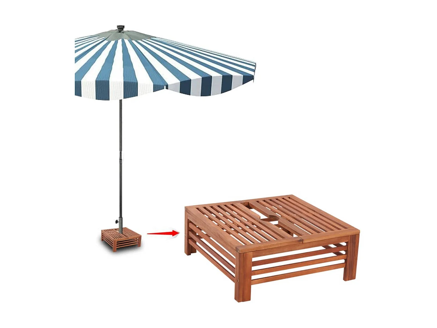 Garden Furniture -  Parasolvoetbedekking hout