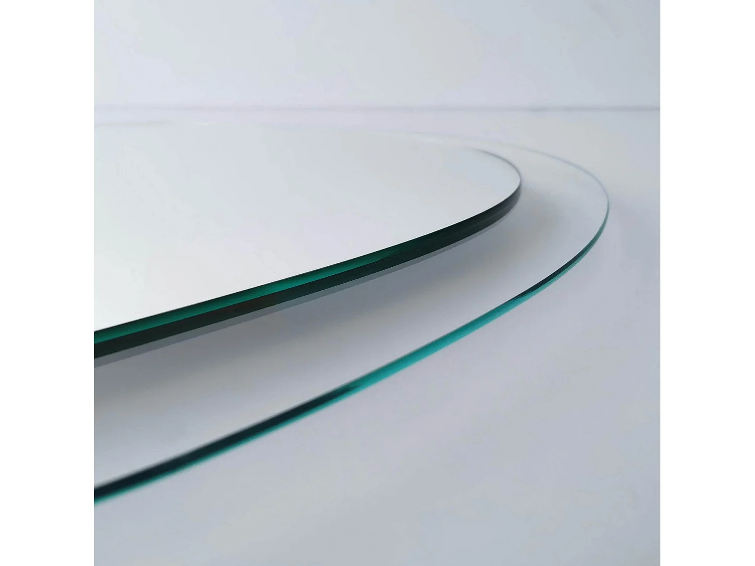 Miroir design organique - cadre verre transparent 75 cm CODY