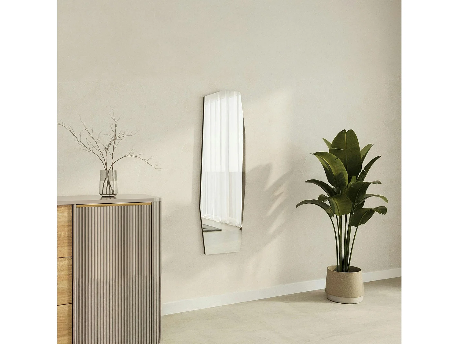 Miroir mural design - forme géométrique 120 cm CODY