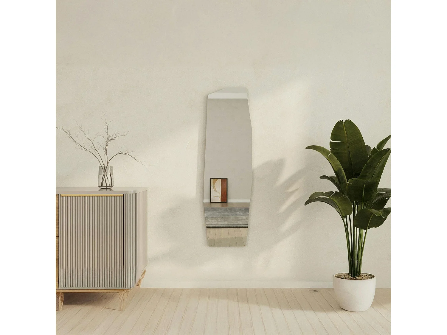 Miroir mural design - forme géométrique 120 cm CODY