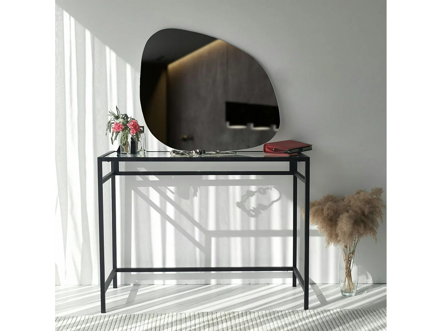 Miroir mural organique forme galet 85 cm - style design CODY