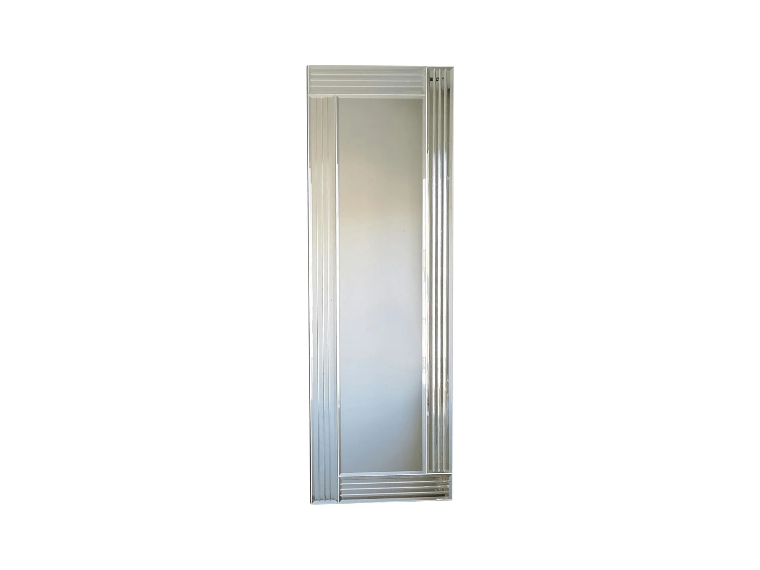 Miroir rectangulaire moderne chic - cadre strié 120 cm CODY