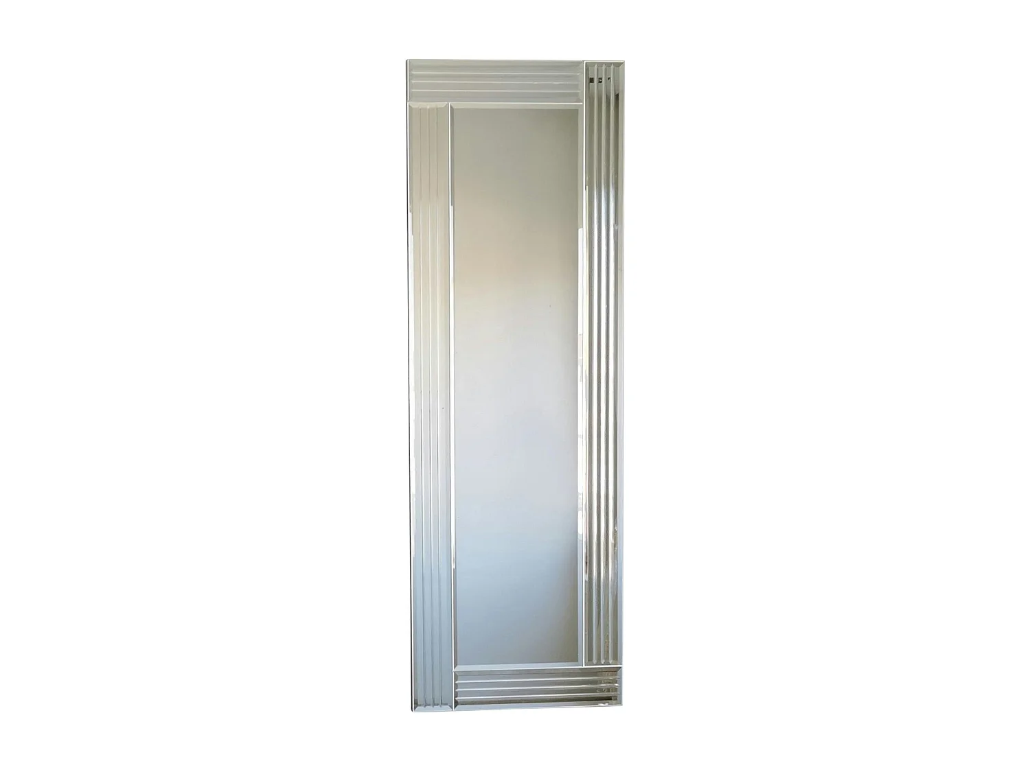 Miroir rectangulaire moderne chic - cadre strié 120 cm CODY