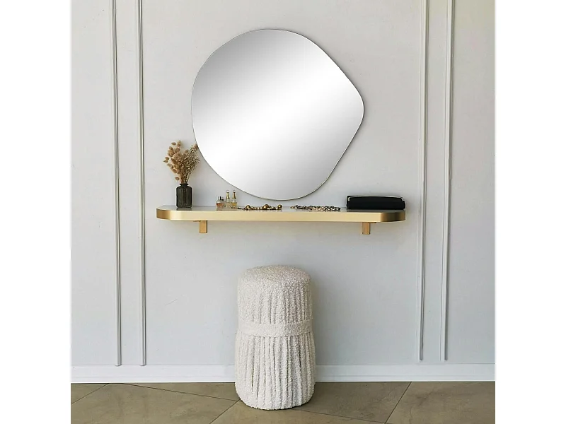 Miroir rond organique 70 cm - style scandinave CODY