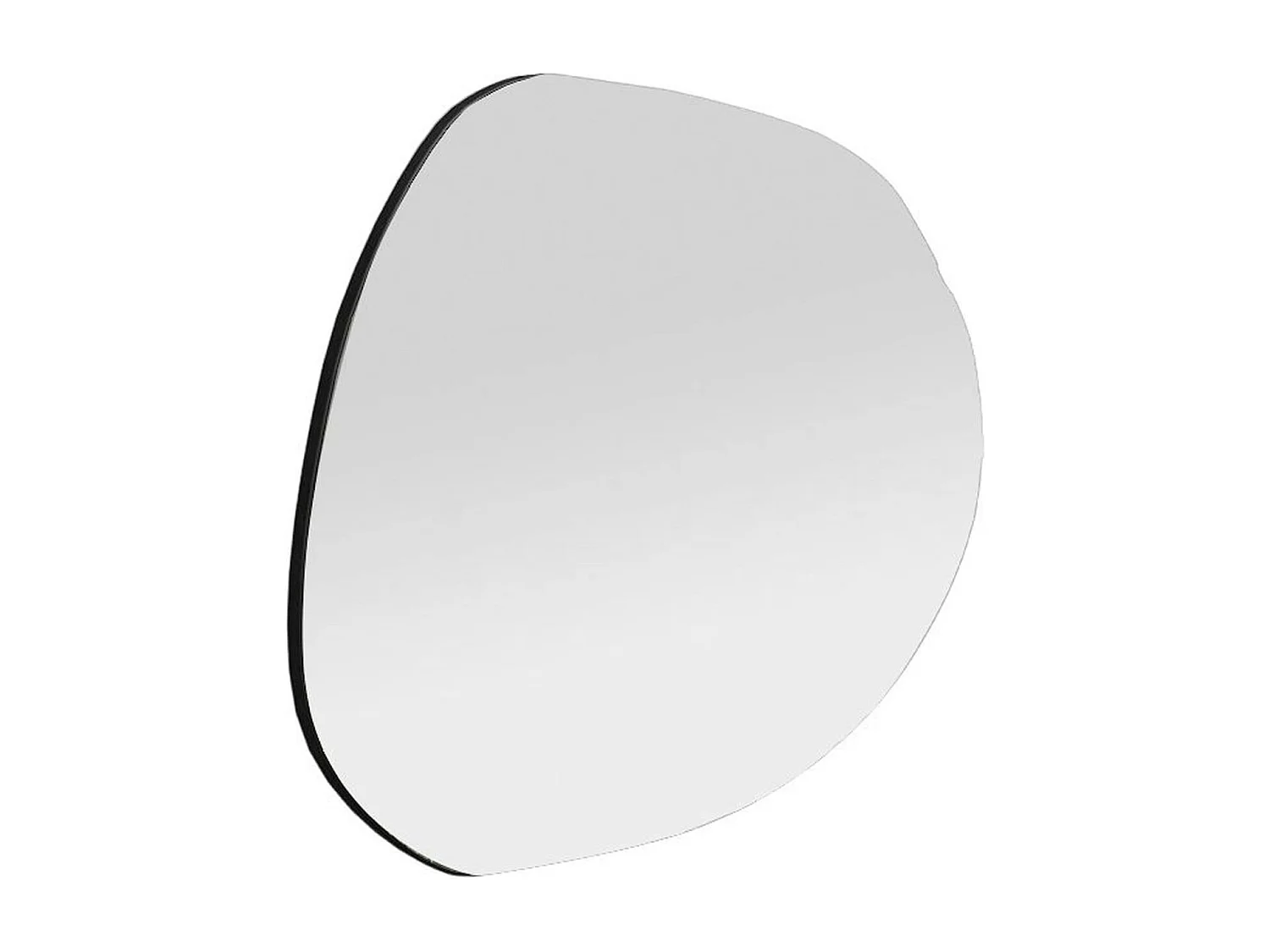 Miroir design organique bord noir 75 cm - style naturel CODY