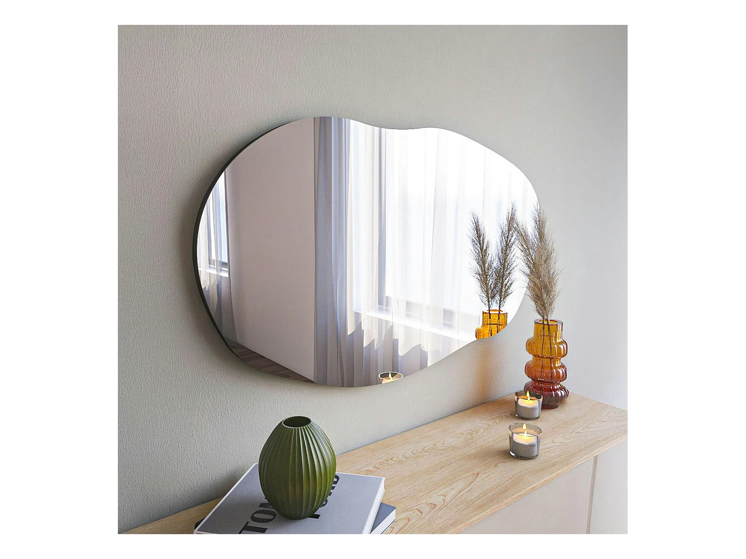 Miroir design organique forme libre 89 cm - mural CODY