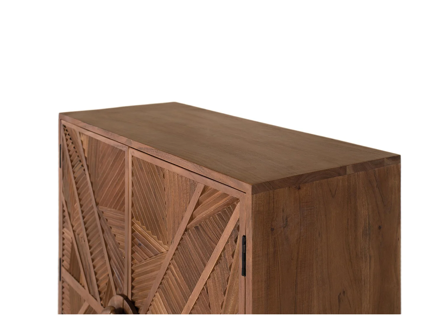 Sideboard aus Mangoholz mit geschnitzten Türen