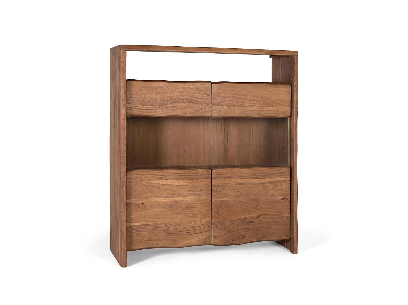 Buffet en bois d'acacia de style rustique moderne - 147 x 130 x 45