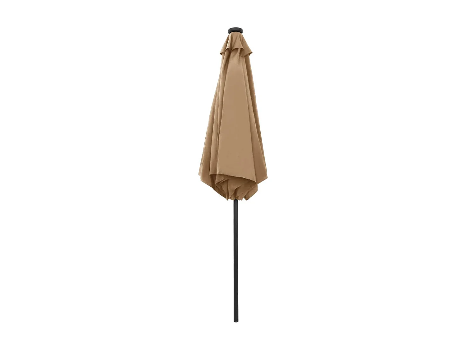 Jenine  Parasol de jardin avec lumières LED et mât en aluminium taupe
