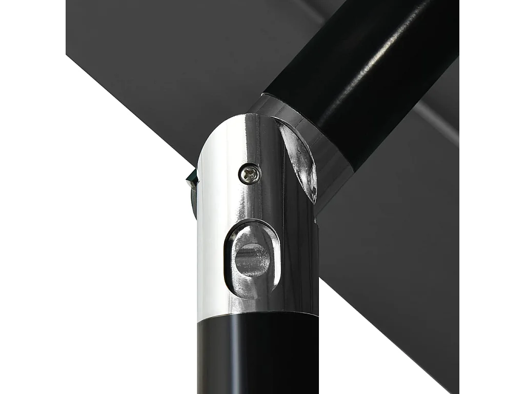 Nijkerk  Parasol 3-laags met aluminium paal 3,5 m antracietkleurig