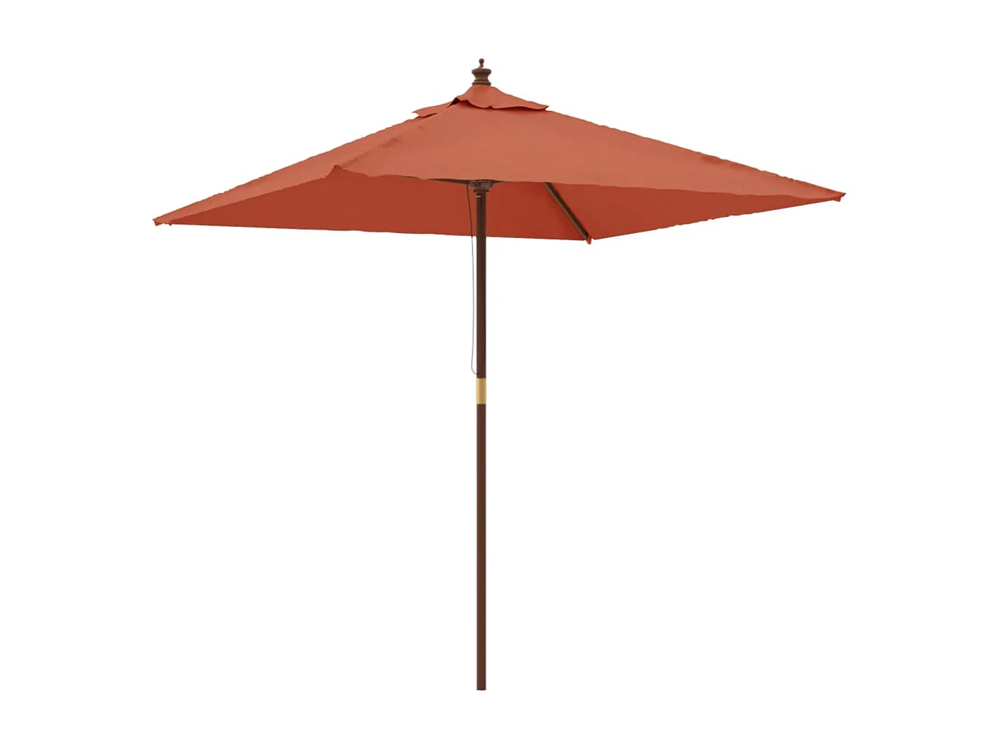 Daranor  Parasol de jardin avec mât en bois terre cuite 198x198x231 cm