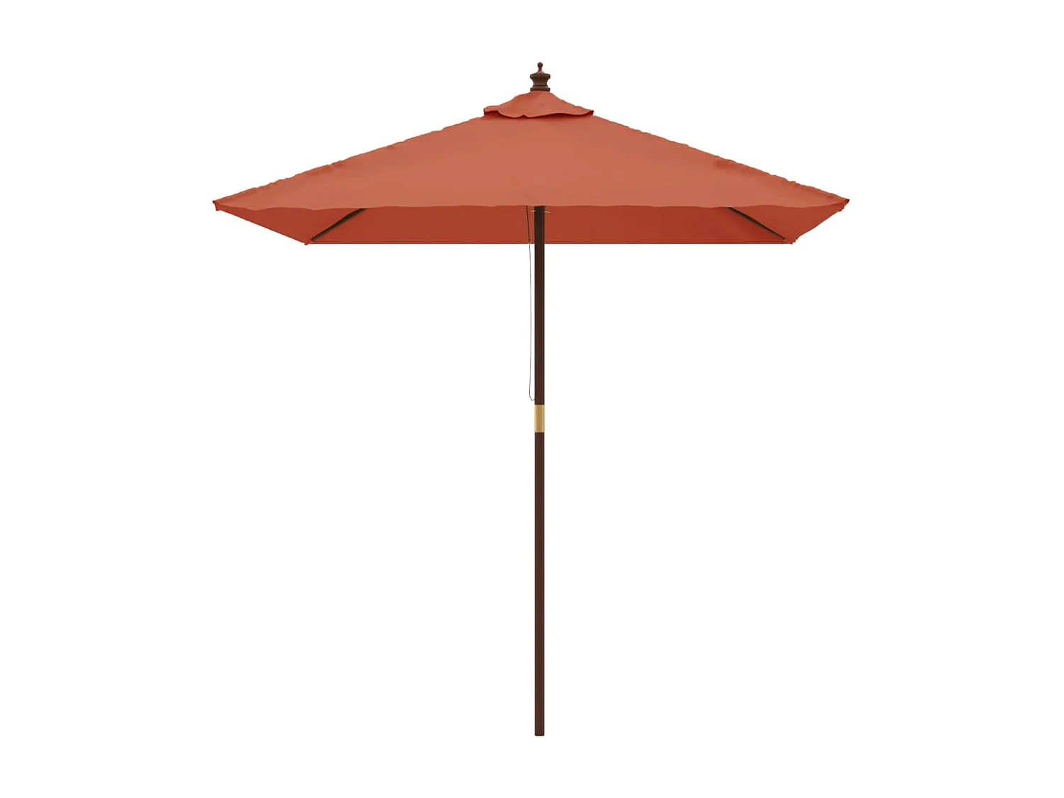 Daranor  Parasol de jardin avec mât en bois terre cuite 198x198x231 cm