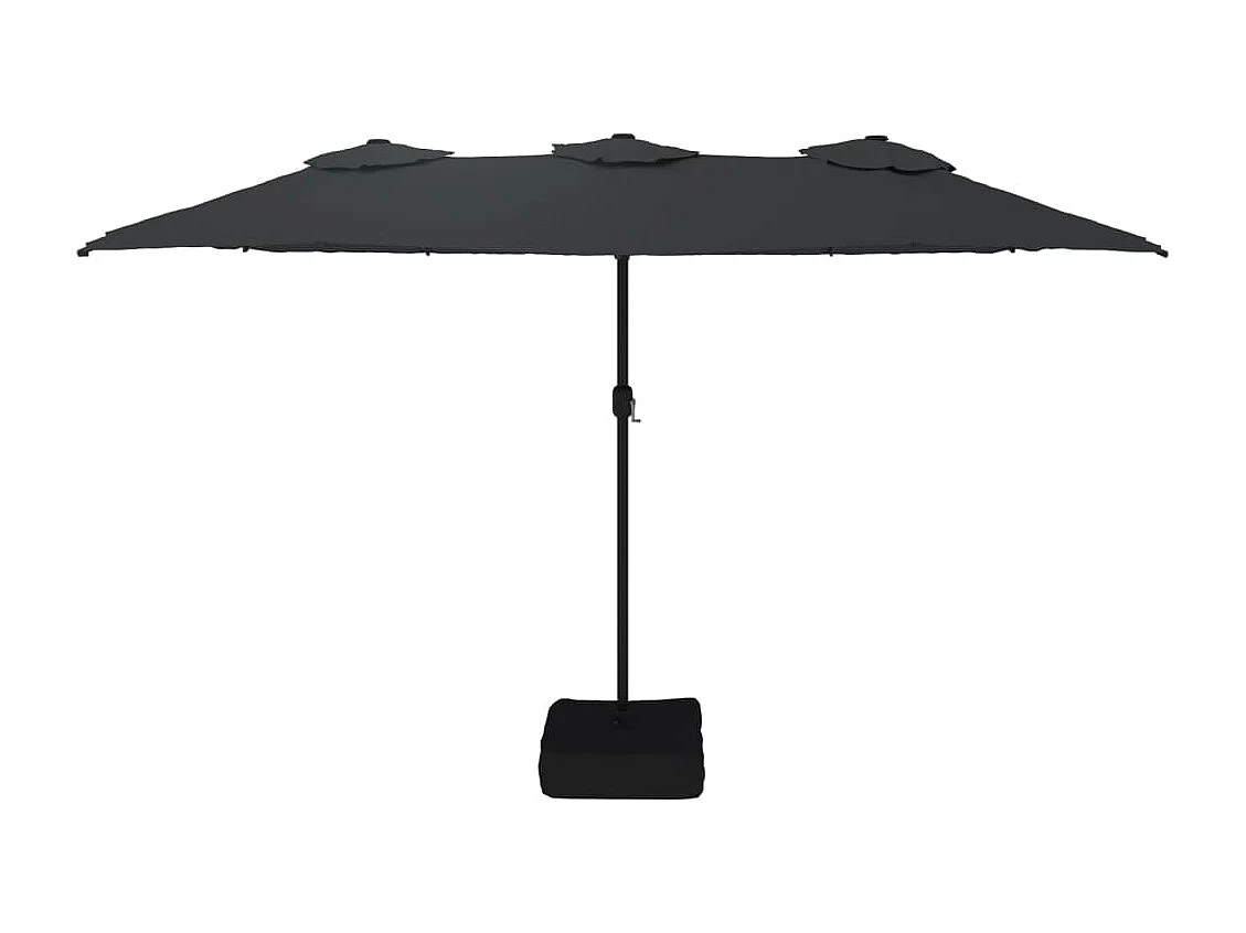 Onara  Sombrilla de jardín doble negro 449x265 cm