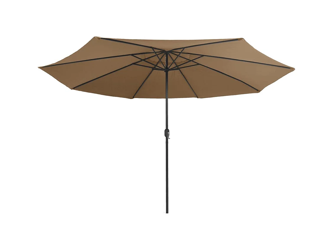 Orlinor  Parasol de jardin avec mât en métal 390 cm taupe