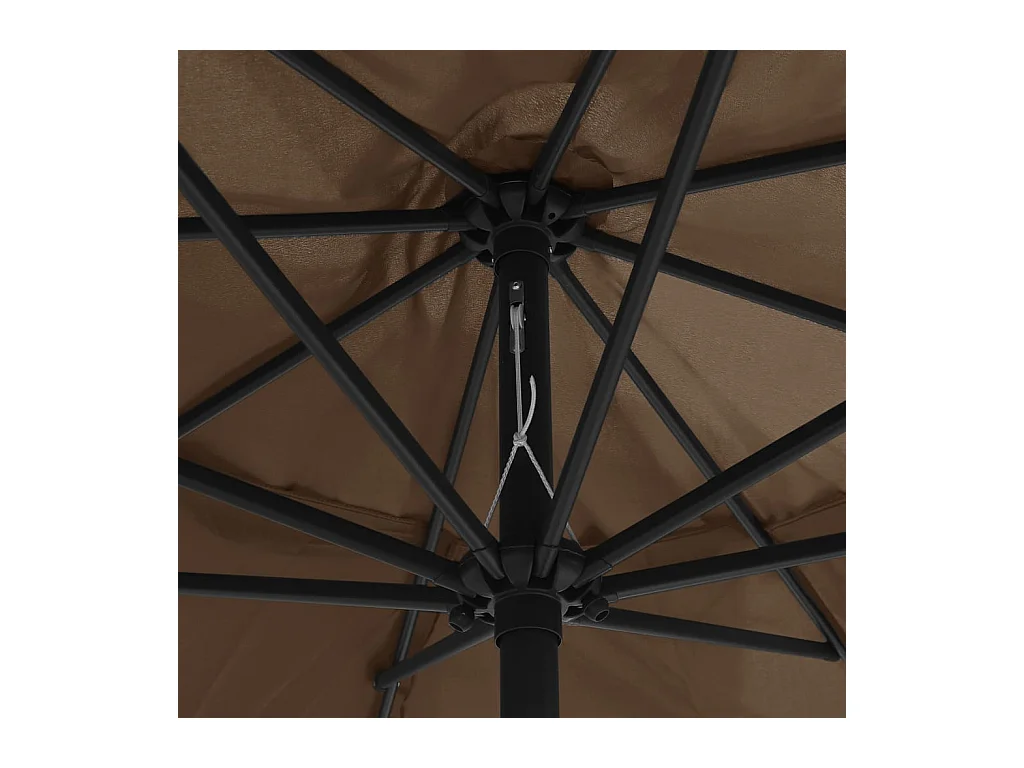 Orlinor  Parasol de jardin avec mât en métal 390 cm taupe