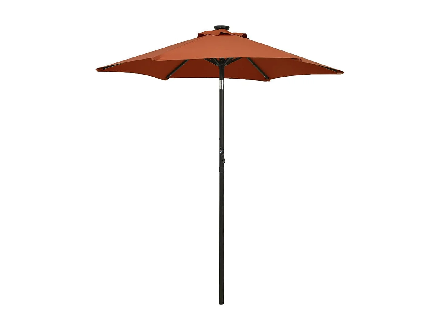 Zerdal  Sombrilla de jardín con luces LED aluminio terracota 200x211 cm