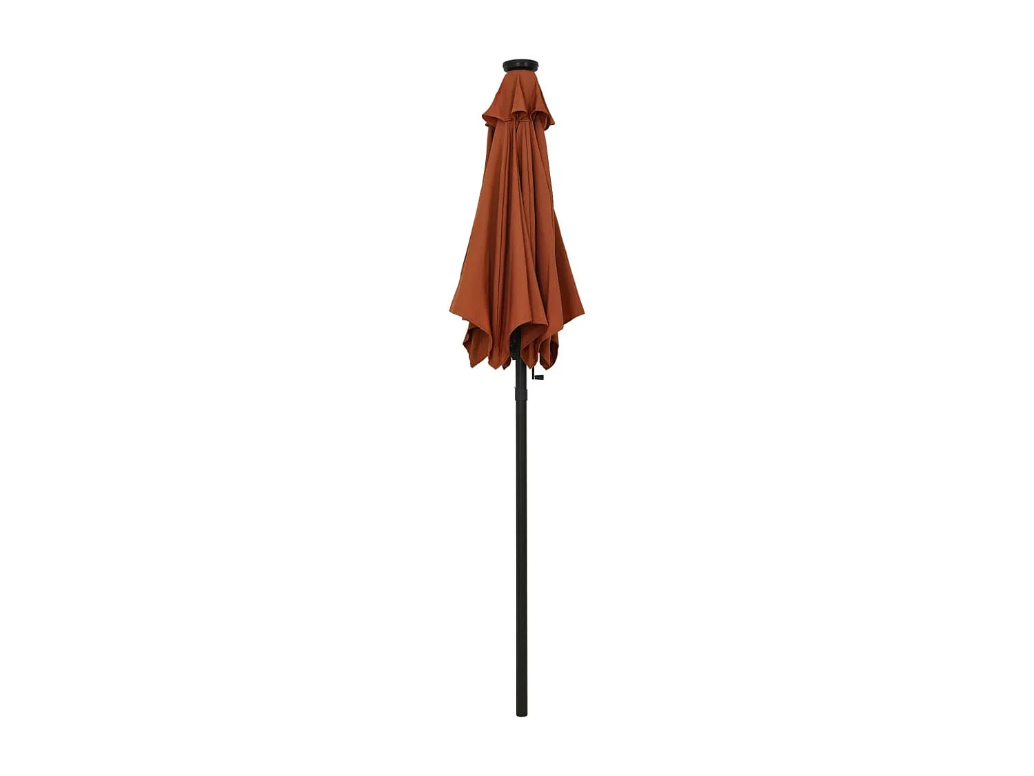 Zerdal  Sombrilla de jardín con luces LED aluminio terracota 200x211 cm