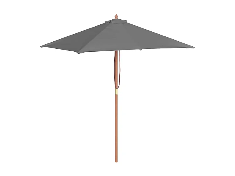 Keano  Parasol met houten paal 150x200 cm antraciet