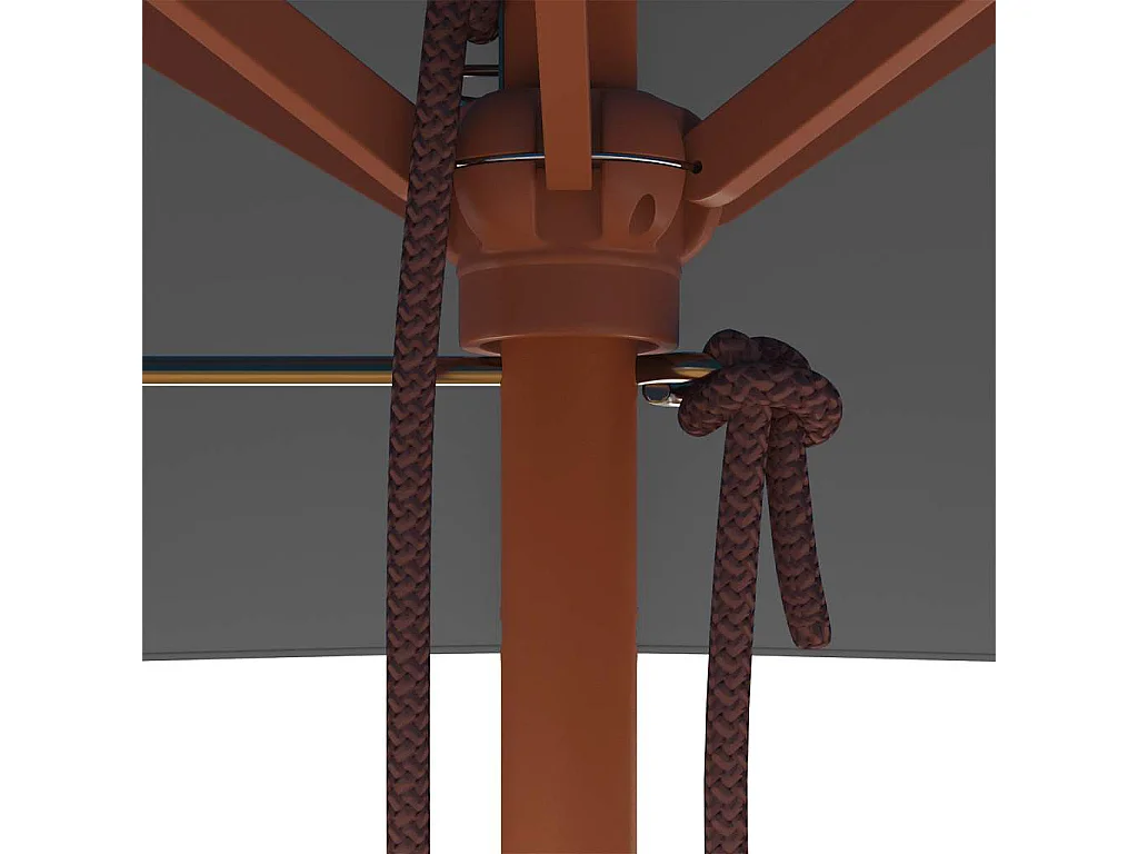 Keano  Parasol d'extérieur avec mât en bois 150x200 cm anthracite