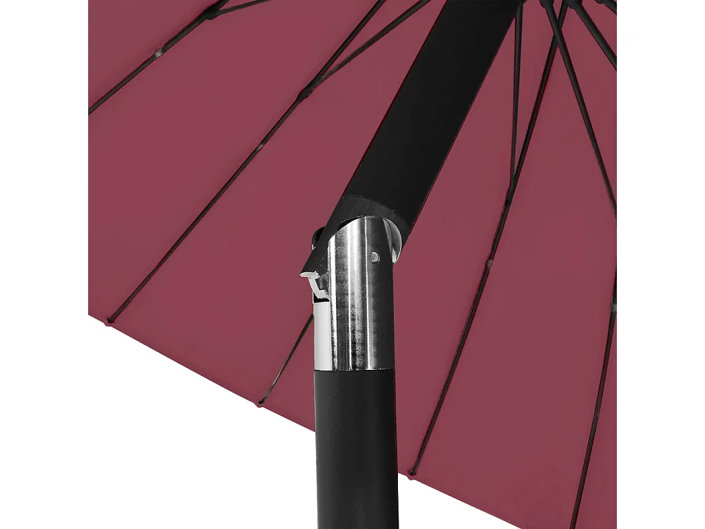 Castlefleming  Sombrilla de jardín con palo de aluminio rojo burdeos 270 cm