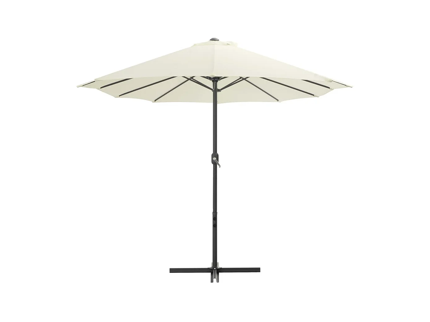 Kustaa  Parasol d'extérieur et poteau en aluminium 460x270 cm sable