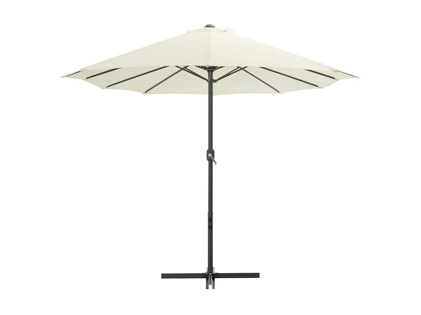 Kustaa  Sombrilla de jardín con palo de aluminio arena 460x270 cm