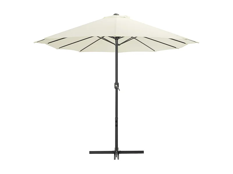 Kustaa  Parasol d'extérieur et poteau en aluminium 460x270 cm sable