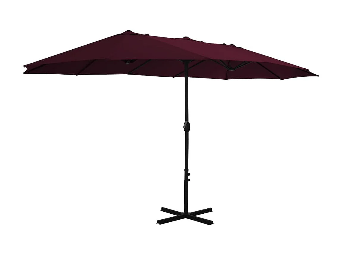 Kustaa  Parasol met aluminium paal 460x270 cm bordeauxrood