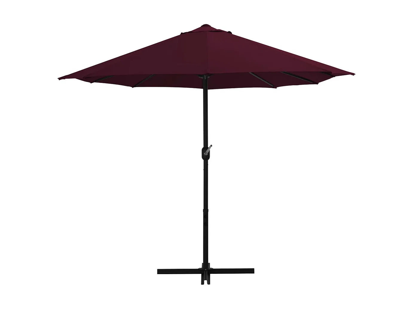 Kustaa  Parasol met aluminium paal 460x270 cm bordeauxrood