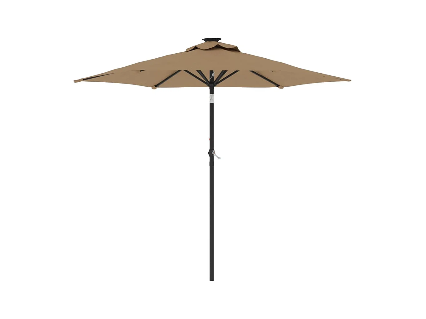Jeanerette  Parasol de jardin avec mât en acier taupe 225x225x212 cm