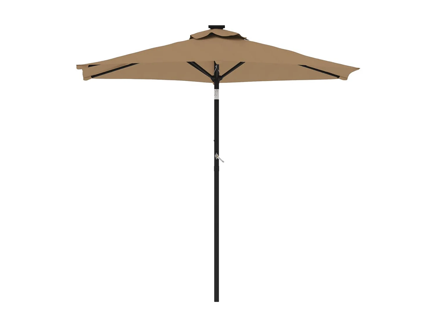 Jeanerette  Parasol de jardin avec mât en acier taupe 225x225x212 cm