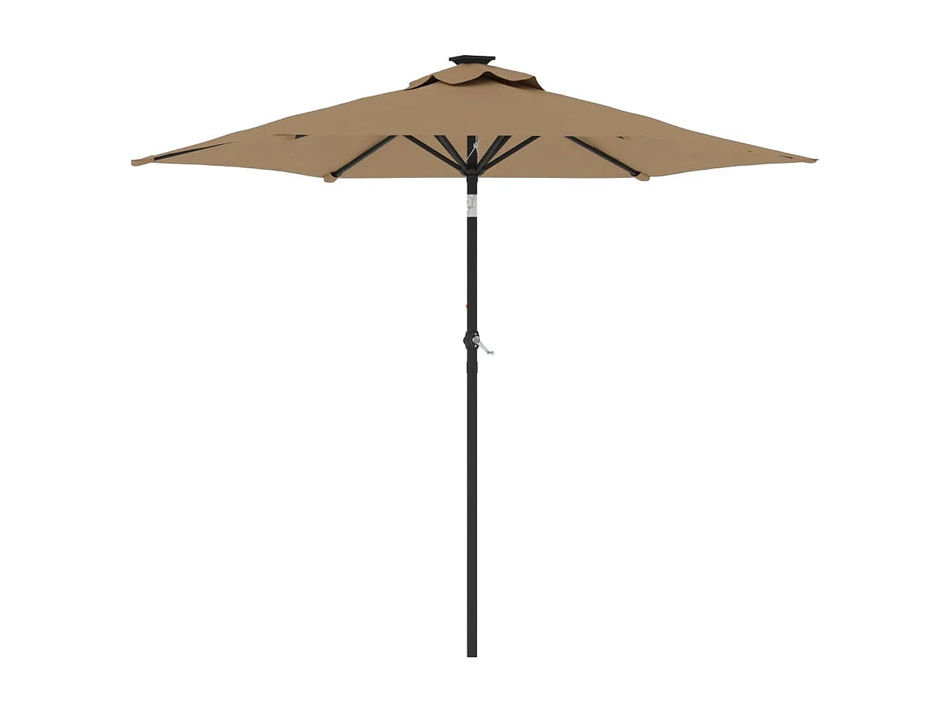 Jeanerette  Parasol de jardin avec mât en acier taupe 225x225x212 cm