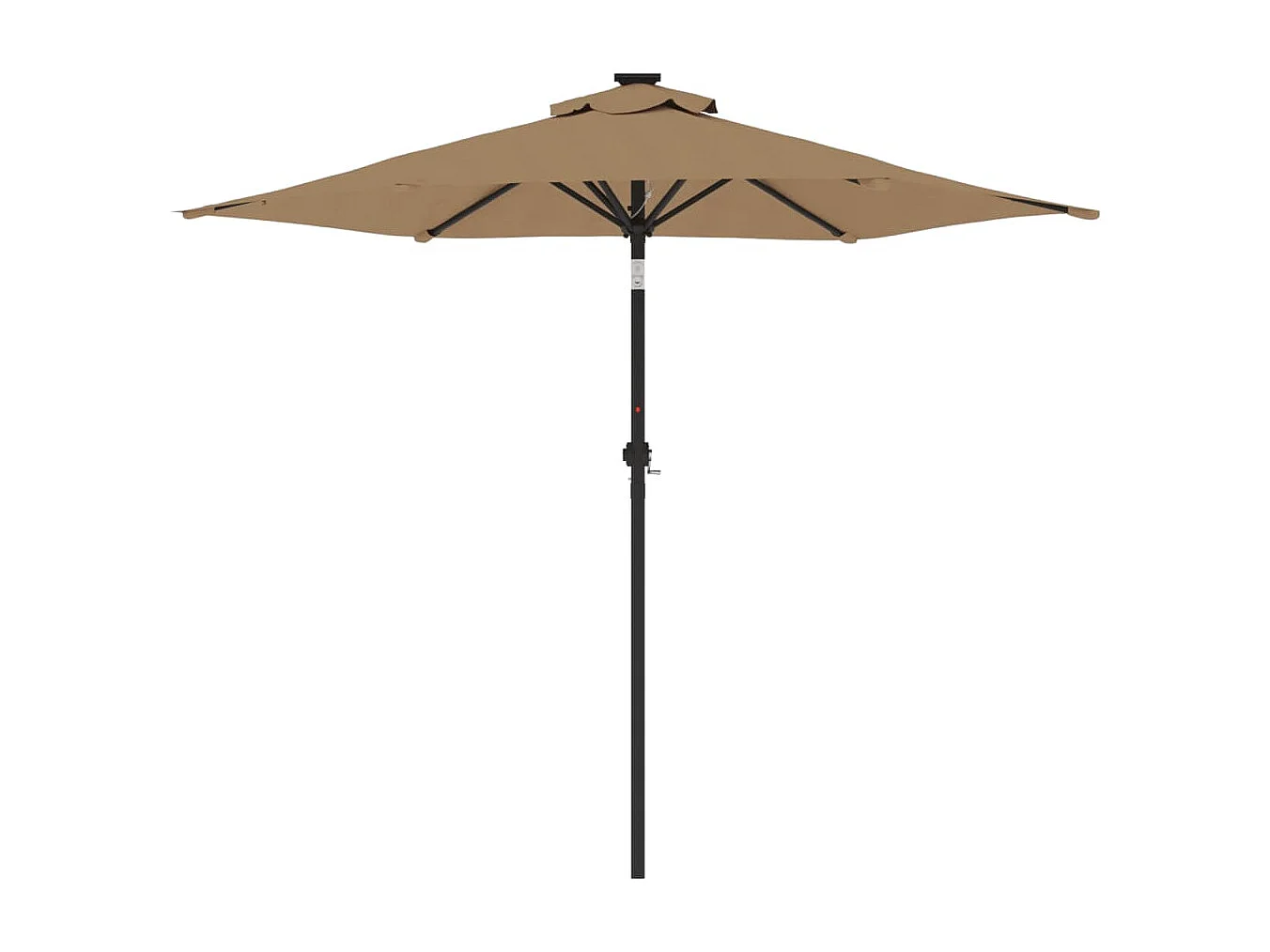 Jeanerette  Parasol de jardin avec mât en acier taupe 225x225x212 cm