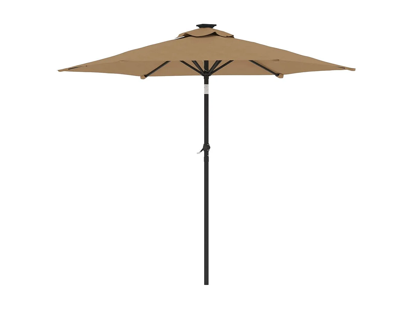 Jeanerette  Parasol de jardin avec mât en acier taupe 225x225x212 cm
