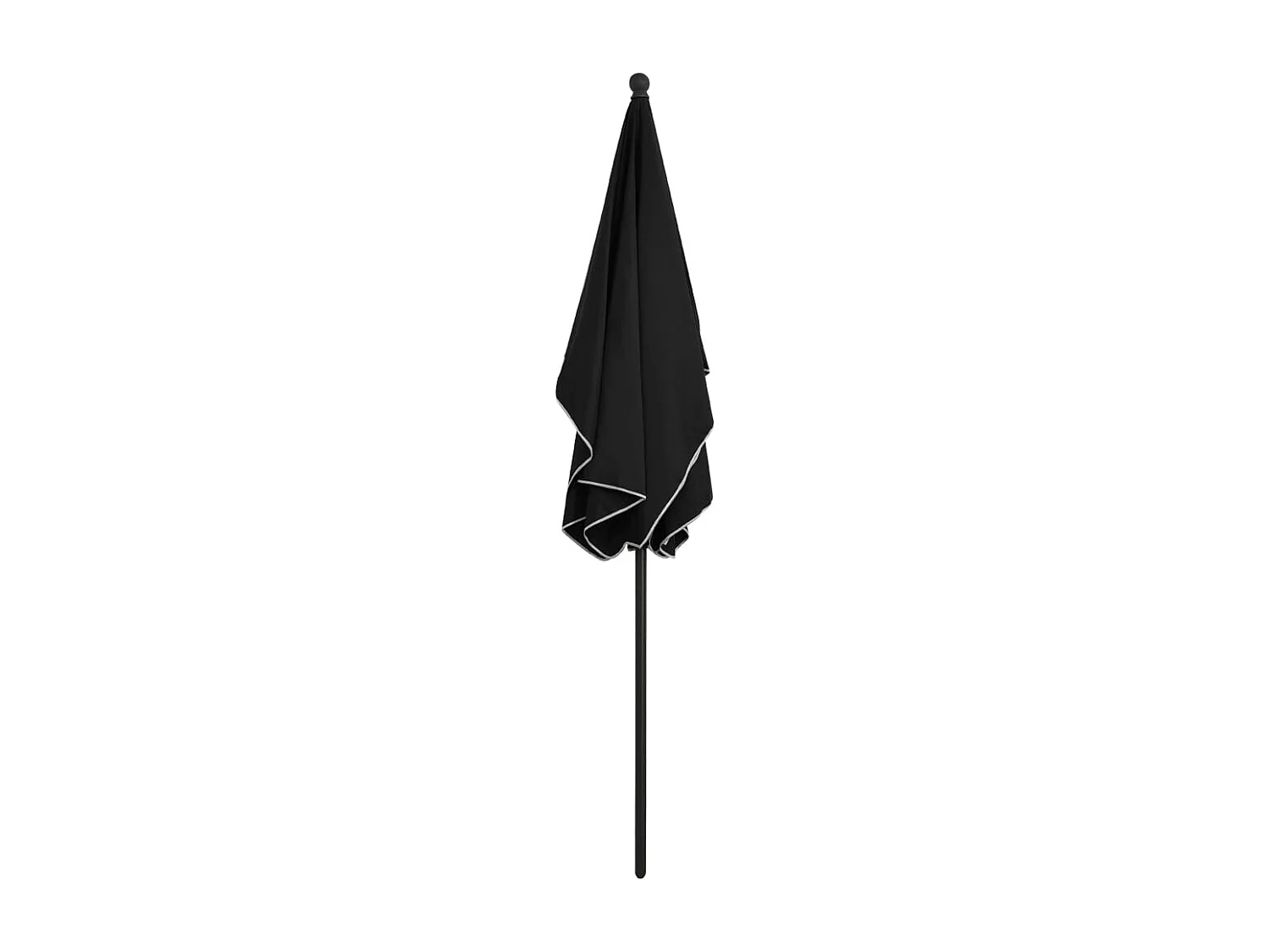 Caylan  Parasol de jardin avec mât 210x140 cm Noir