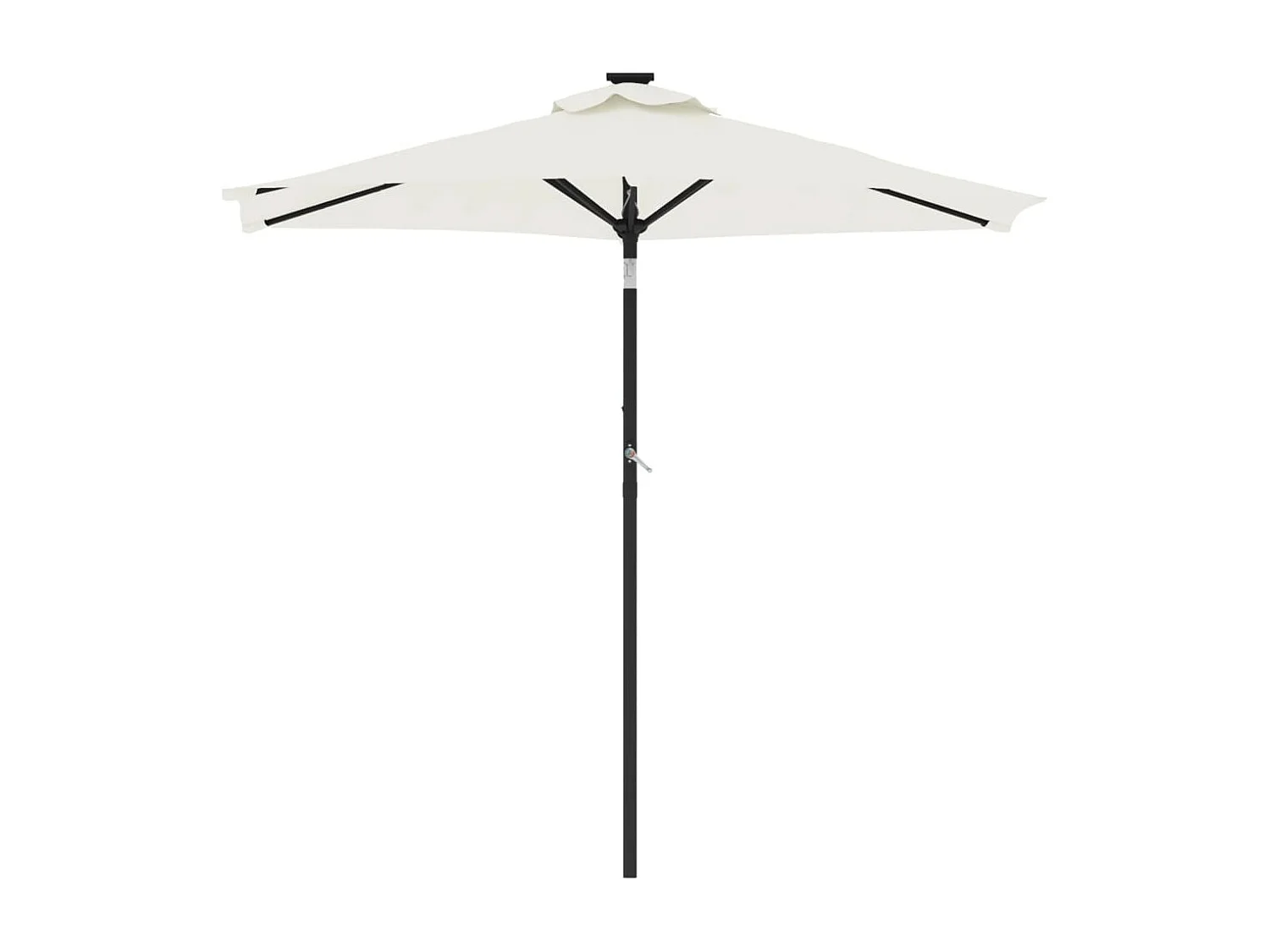 Jeanerette  Sombrilla de jardín con poste de acero blanca 225x225x212 cm