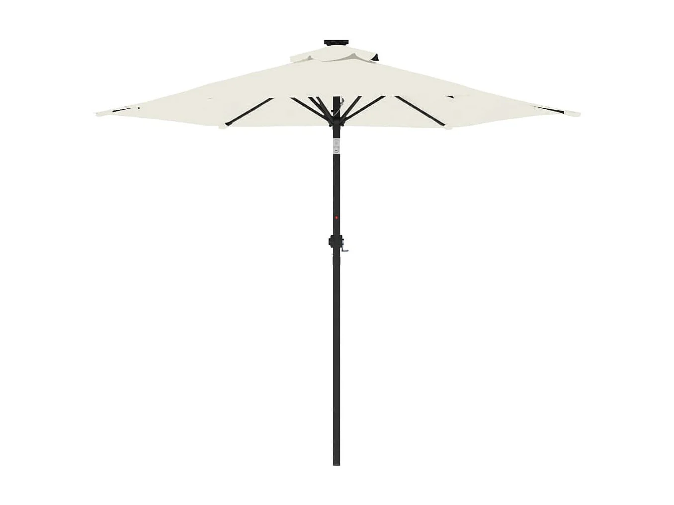 Jeanerette  Sombrilla de jardín con poste de acero blanca 225x225x212 cm