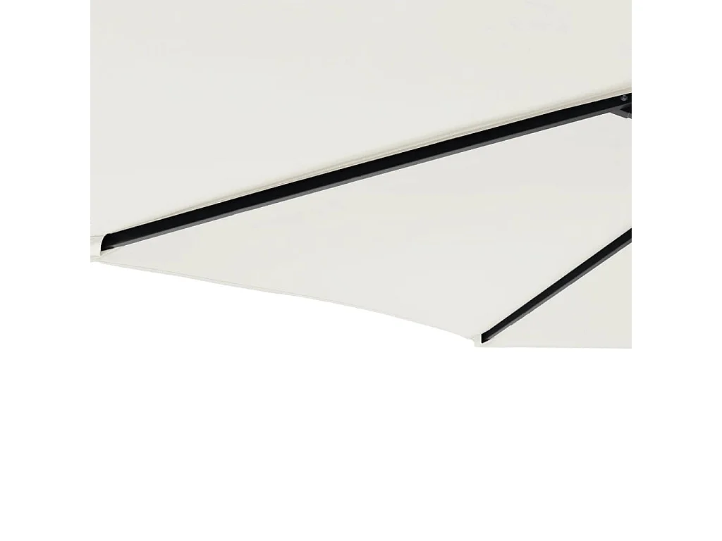 Jeanerette  Sombrilla de jardín con poste de acero blanca 225x225x212 cm