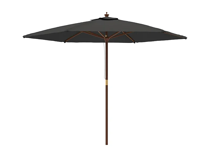 Sophie-Sandrine  Parasol met houten paal 299x240 cm antracietkleurig