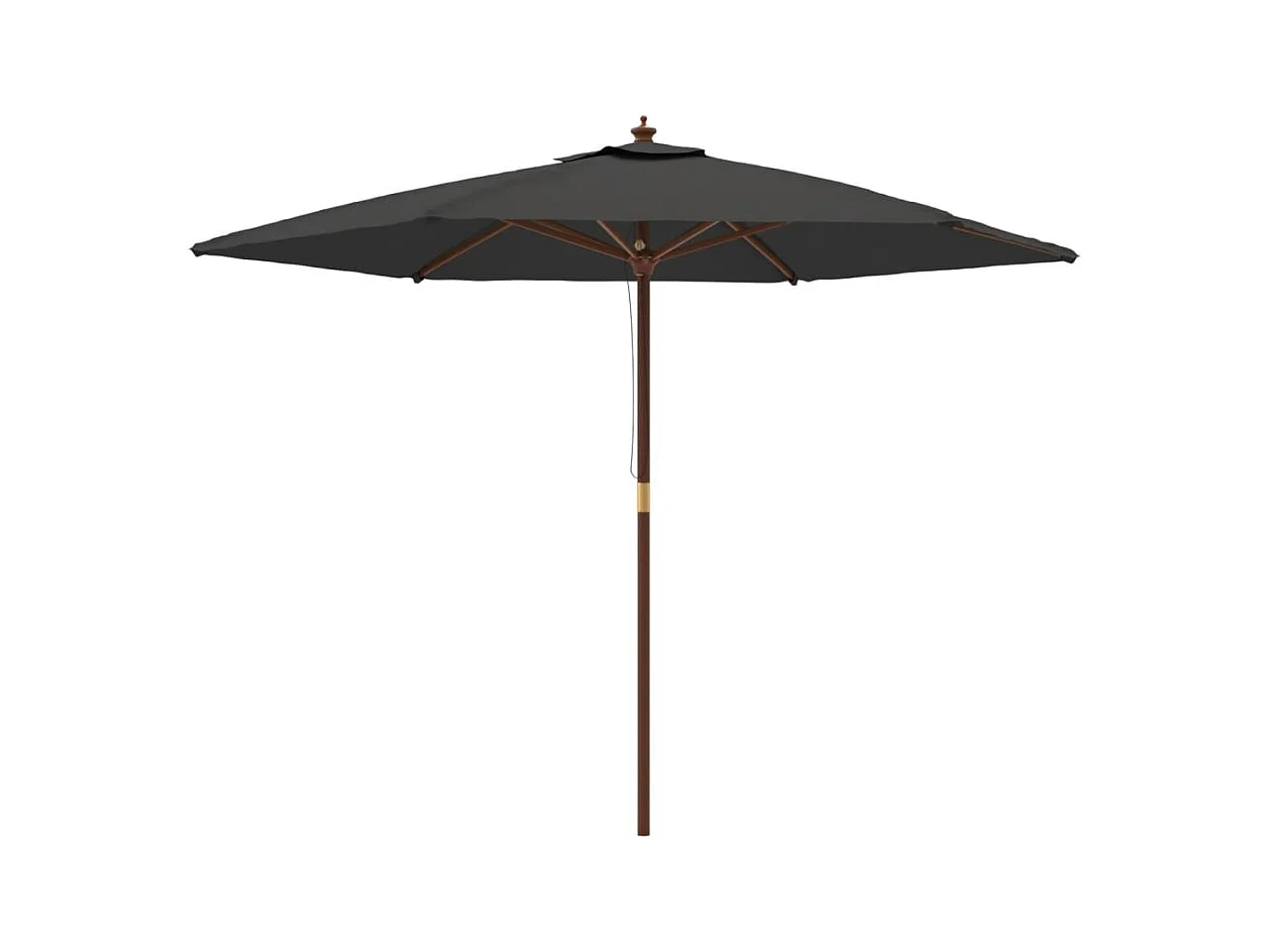 Sophie-Sandrine  Parasol de jardin avec mât en bois anthracite 299x240 cm