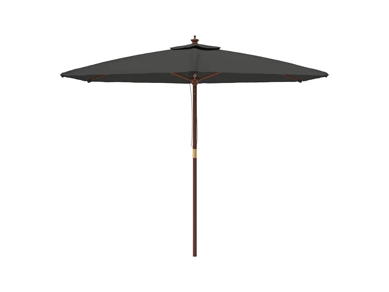 Sophie-Sandrine  Parasol de jardin avec mât en bois anthracite 299x240 cm