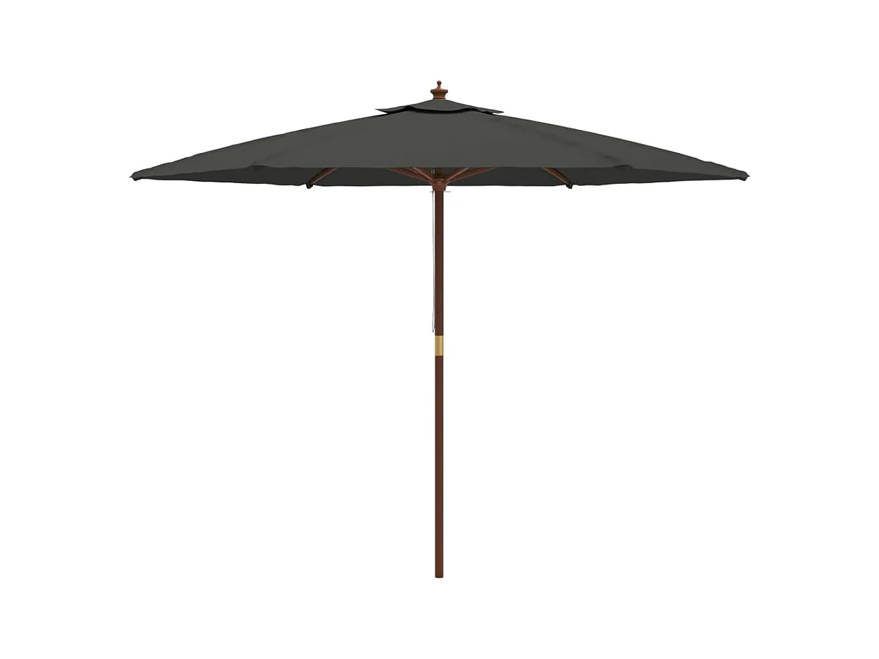 Sophie-Sandrine  Parasol de jardin avec mât en bois anthracite 299x240 cm