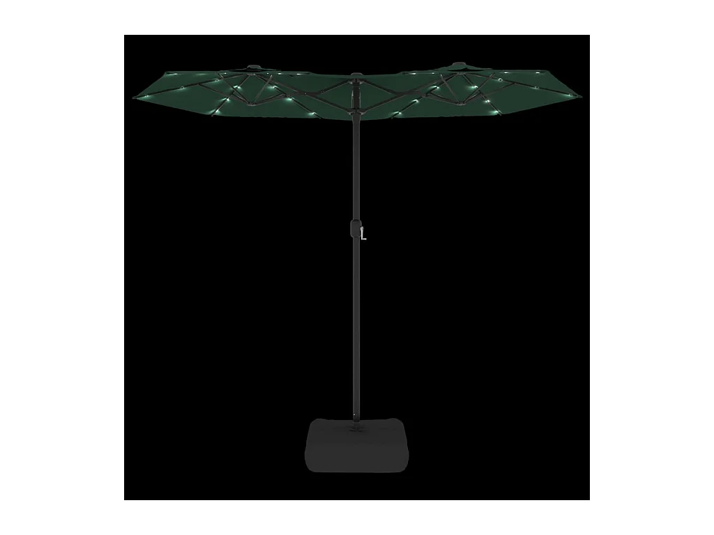 Vanyra  Parasol dubbel met LED's 316x145 cm groen