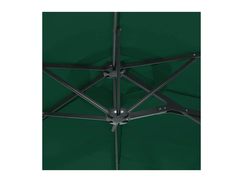 Vanyra  Parasol dubbel met LED's 316x145 cm groen