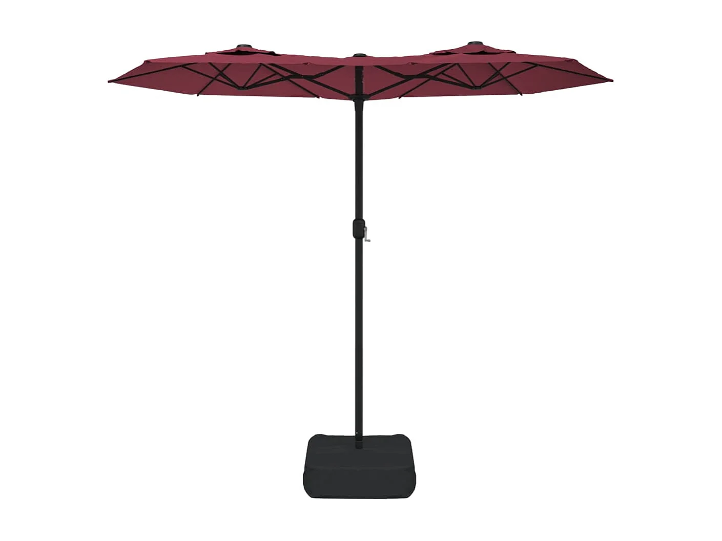 Vanyra  Parasol dubbel dak met LED 316x145 cm bordeauxrood