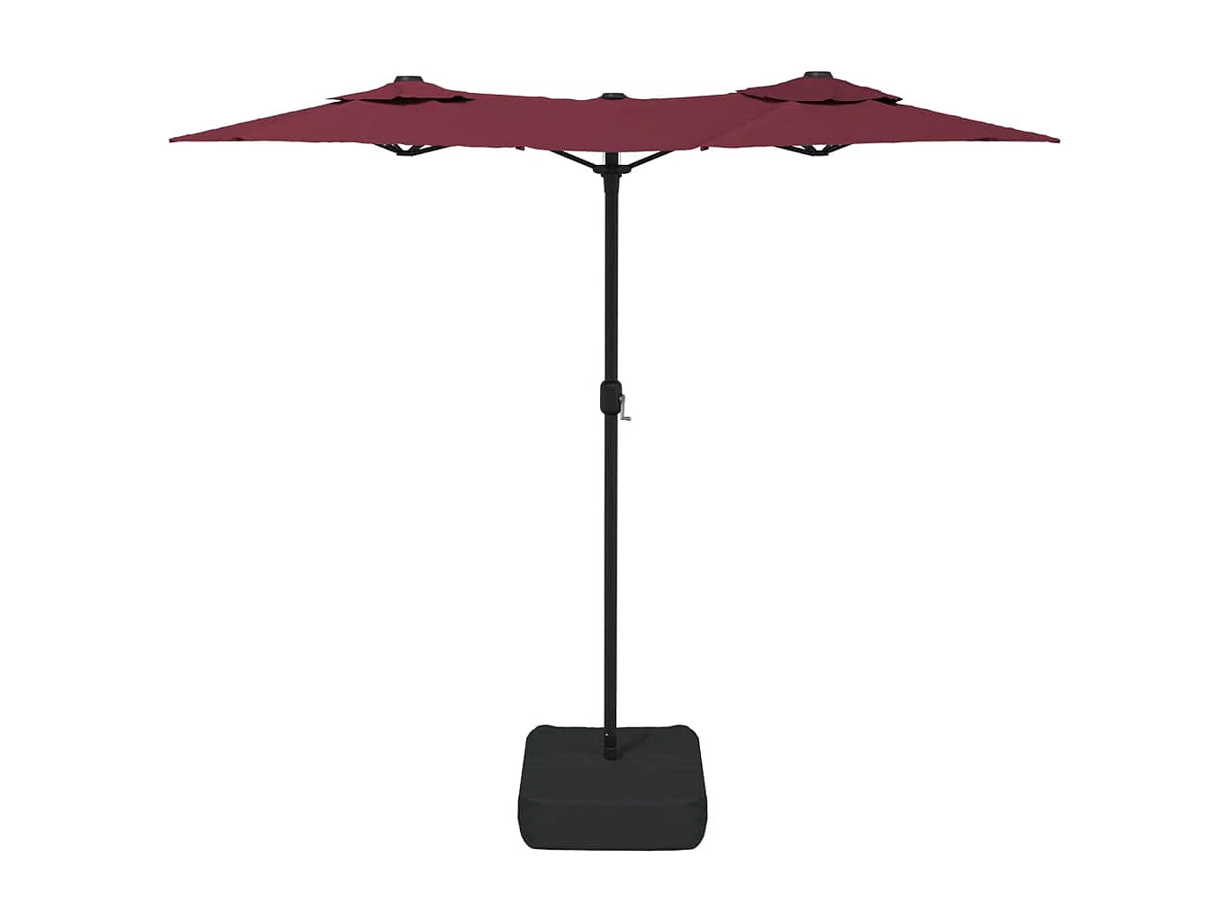 Vanyra  Parasol dubbel dak met LED 316x145 cm bordeauxrood
