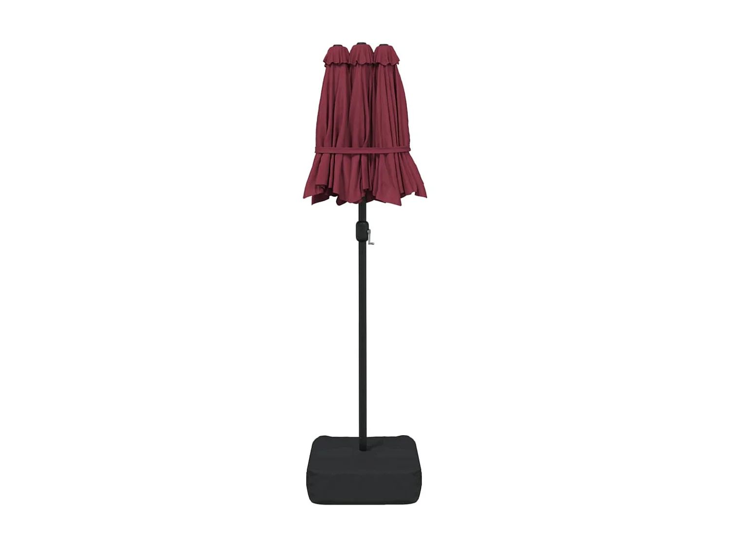 Vanyra  Parasol dubbel dak met LED 316x145 cm bordeauxrood